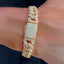 Statement Cuban link chain bracelet 10mm with premium grade diamonds