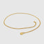 Close-up detail of a 4mm Cuban link chain necklace with minimalist design