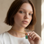 Jade Natural Stone Pendant With Chain