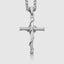 Rose & Cross Pendant With Chain