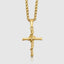 Rose & Cross Pendant With Chain