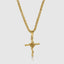 Rose & Cross Pendant With Chain