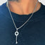 4 Leaf Clover Lucky Key Pendant With Chain