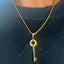 4 Leaf Clover Lucky Key Pendant With Chain