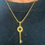 4 Leaf Clover Lucky Key Pendant With Chain