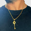 4 Leaf Clover Lucky Key Pendant With Chain