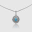 Turquoise Shield Boho Pendant With Chain
