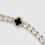 Four Leaf Black Clover Diamond Tennis Bracelet