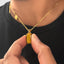 Tiger Eye Natural Stone Pendant With Chain