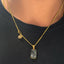 Labradorite Natural Stone Pendant With Chain