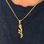 Single Rose Pendant With Chain