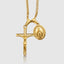 Cross & Mary Double Pendant With Chain