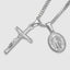 Cross & Mary Double Pendant With Chain