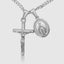 Cross & Mary Double Pendant With Chain