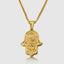 Hamsa Inscription Evil Eye Pendant With Chain