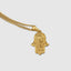 Hamsa Inscription Evil Eye Pendant With Chain