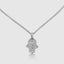 Hamsa Inscription Evil Eye Pendant With Chain