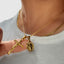 Cross & Mary Double Pendant With Chain