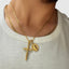 Cross & Mary Double Pendant With Chain