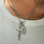 Cross & Mary Double Pendant With Chain