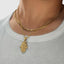 Hamsa Inscription Evil Eye Pendant With Chain