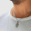 Hamsa Inscription Evil Eye Pendant With Chain