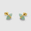 Baby Blue Natural Quartz Stud Earrings