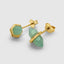 Baby Blue Natural Quartz Stud Earrings