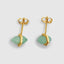 Baby Blue Natural Quartz Stud Earrings