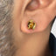 Snake Tiger Eye Stud Earrings