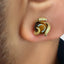 Snake Tiger Eye Stud Earrings