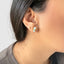 Baby Blue Natural Quartz Stud Earrings