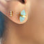 Baby Blue Natural Quartz Stud Earrings