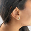 Baby Blue Natural Quartz Stud Earrings