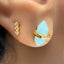 Baby Blue Natural Quartz Stud Earrings