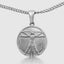 Da Vinci Vitruvian Man Pendant With Chain