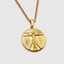 Da Vinci Vitruvian Man Pendant With Chain