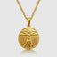 Da Vinci Vitruvian Man Pendant With Chain
