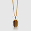 Tiger Eye Natural Stone Pendant With Chain