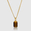 Tiger Eye Natural Stone Pendant With Chain