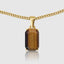 Tiger Eye Natural Stone Pendant With Chain