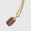 Tiger Eye Natural Stone Pendant With Chain