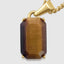 Tiger Eye Natural Stone Pendant With Chain