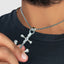 Stylish anchor and skull necklace chain for bold men