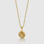 Luxury 18K gold religious medal necklace featuring Saint Christopher for Christian faith