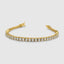 3mm 18K yellow gold diamond tennis bracelet with minimalist unisex design
