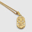 DVNCI Aries zodiac pendant necklace side profile 20 inch curb chain gold jewelry
