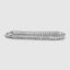 DVNCI baguette tennis bracelet clasp engraved branding detail 18k white gold luxury