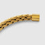 Close up DVNCI basket weave cuff bangle woven texture detail 18k gold filled