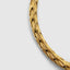 DVNCI 7mm basket weave cuff bangle side profile 18k gold luxury woven jewelry